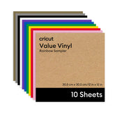 Cricut® Value Vinyl, Rainbow Sampler - 12 in x 12 in (10 ct)