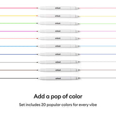 Cricut Joy™ Dual-Sided Markers, Ultimate Set (20 ct)