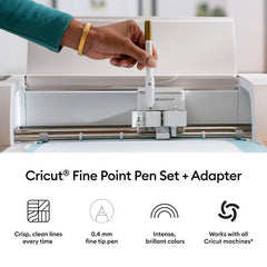 Cricut® Fine Point Pens 0.4 mm, Classic Sampler (3 ct) + Adapter
