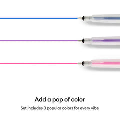 Cricut® Gel Pens 1.0 mm, Peacock Sampler (3 ct) + Adapter