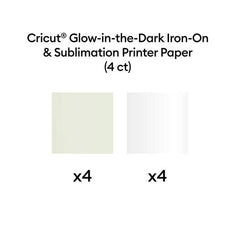 Cricut® Sublimation Glow-in-the-Dark Iron-On Kit – 8.5 in x 11 in (4 ct)