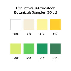 Value Cardstock, Botanicals Sampler - 8.5 in x 11 in (80 ct)