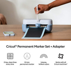 Cricut® Permanent Metallic Markers 1.0 mm, Gold/Silver/Copper (3 ct) + Adapter