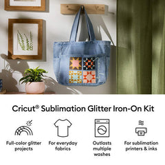 Cricut® Sublimation Glitter Iron-On Kit – 8.5 in x 11 in (4 ct)