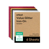 Value Glitter Iron-On, Party Sampler - 10 in x 12 in (6 ct)