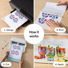 Printable Waterproof Holographic Sticker Set - US Letter (5 ct)