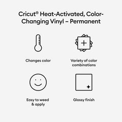 Heat-Activated, Color-Changing Vinyl – Permanent, Magenta - Light Pink