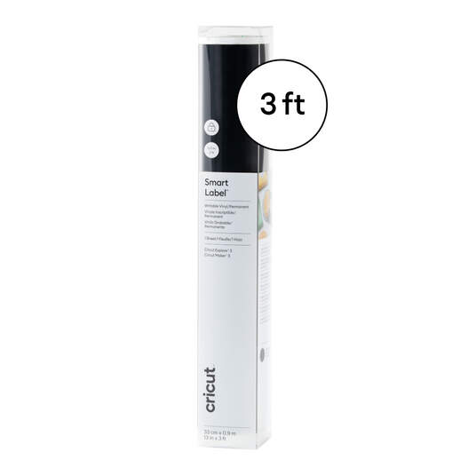 Smart Label™ Writable Vinyl – Permanent, White (3 ft)