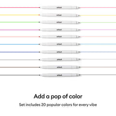 Cricut® Dual-Sided Markers, Ultimate Set (20 ct) + Adapter
