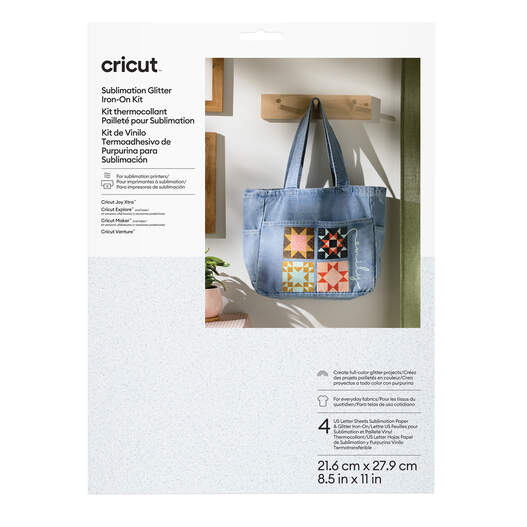 Cricut® Sublimation Glitter Iron-On Kit – 8.5 in x 11 in (4 ct)