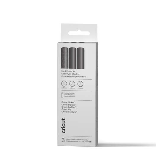 Cricut® Multi Pen Set, Black (3 ct) + Adapter