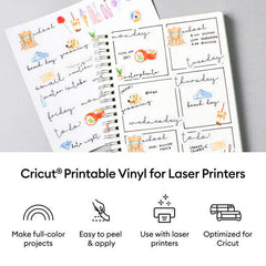 Cricut® Printable Vinyl for Laser Printers - 8.5 in x 11 in (25 ct)
