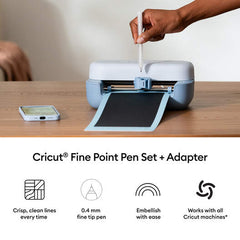 Cricut® Fine Point Pens 0.4 mm, Black (2 ct) + Adapter
