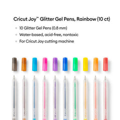 Cricut Joy™ Glitter Gel Pens 0.8 mm, Rainbow (10 ct)