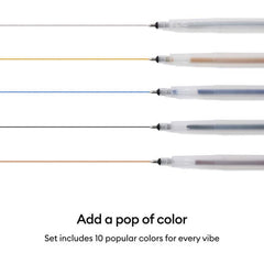 Cricut® Glitter Gel Pens 0.8 mm, Rainbow Sampler (10 ct) + Adapter